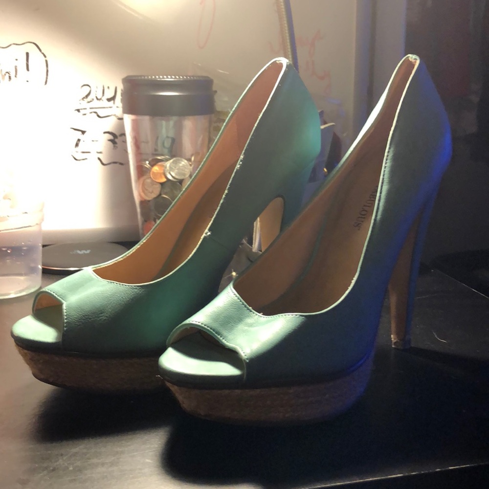 Justfab blue high heels